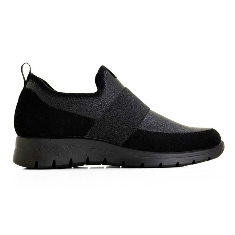 Zapato casual Fly Flot mujer negro con banda elástica