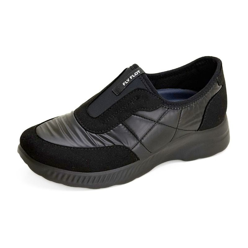 Zapato casual Fly Flot mujer negro con elástico central