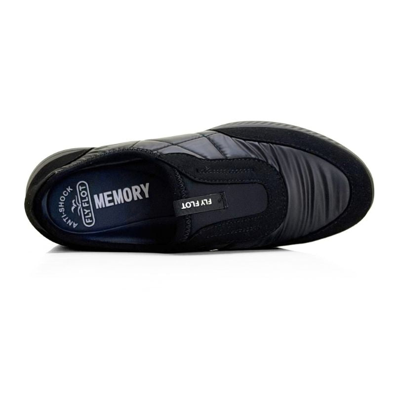 Zapato casual Fly Flot mujer negro con elástico central