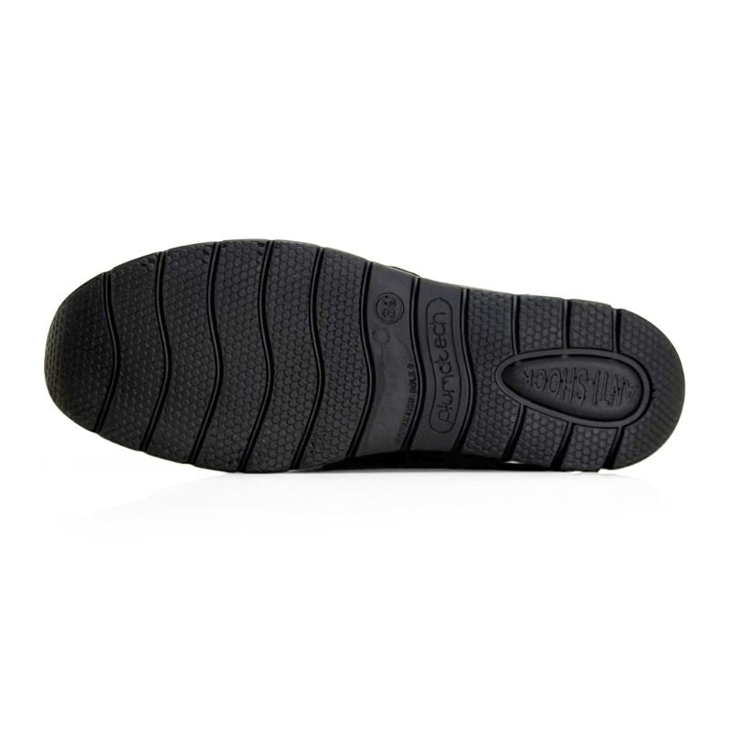 Zapato casual Fly Flot mujer negro con elástico central