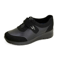 Zapato Fly Flot casual mujer negro con velcro
