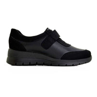 Zapato Fly Flot casual mujer negro con velcro