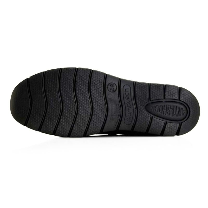 Zapato Fly Flot casual mujer negro con velcro