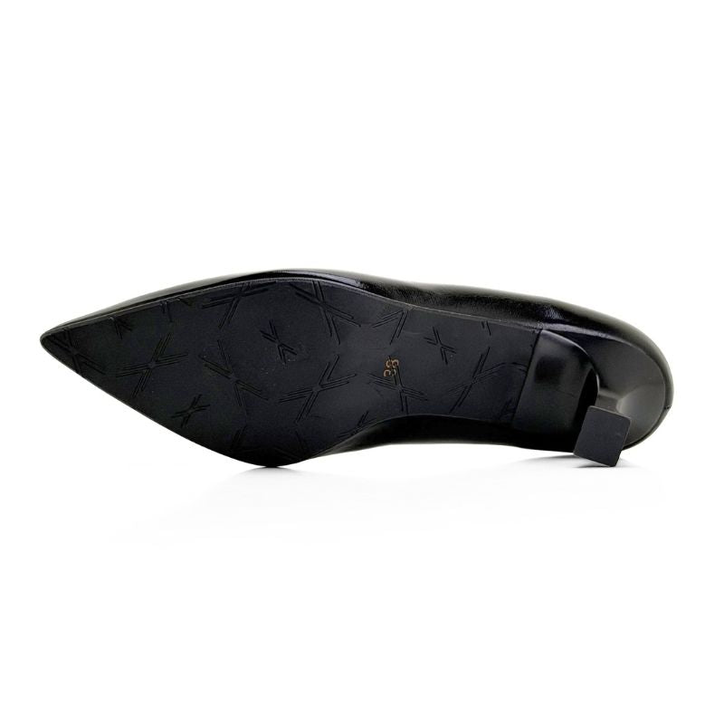 Zapato de salón Daniela Vega 2333S negro con tacón fino