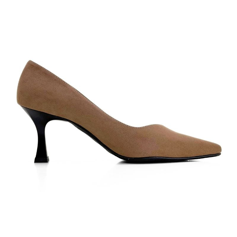 Zapato de salón Daniela Vega 2333S taupe con tacón fino