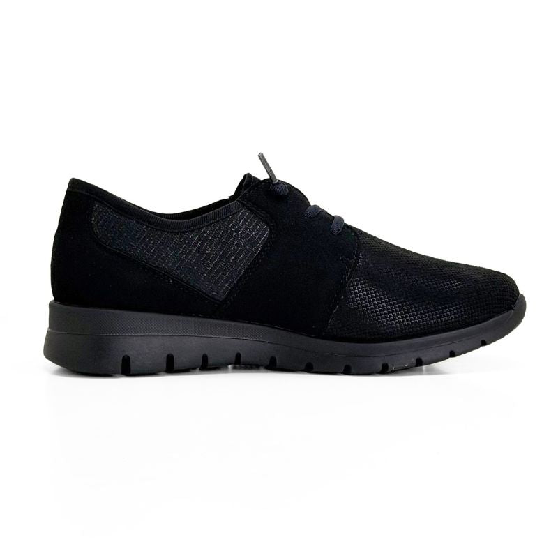 Treintas L4673 Zapato deportivo elástico negro mujer