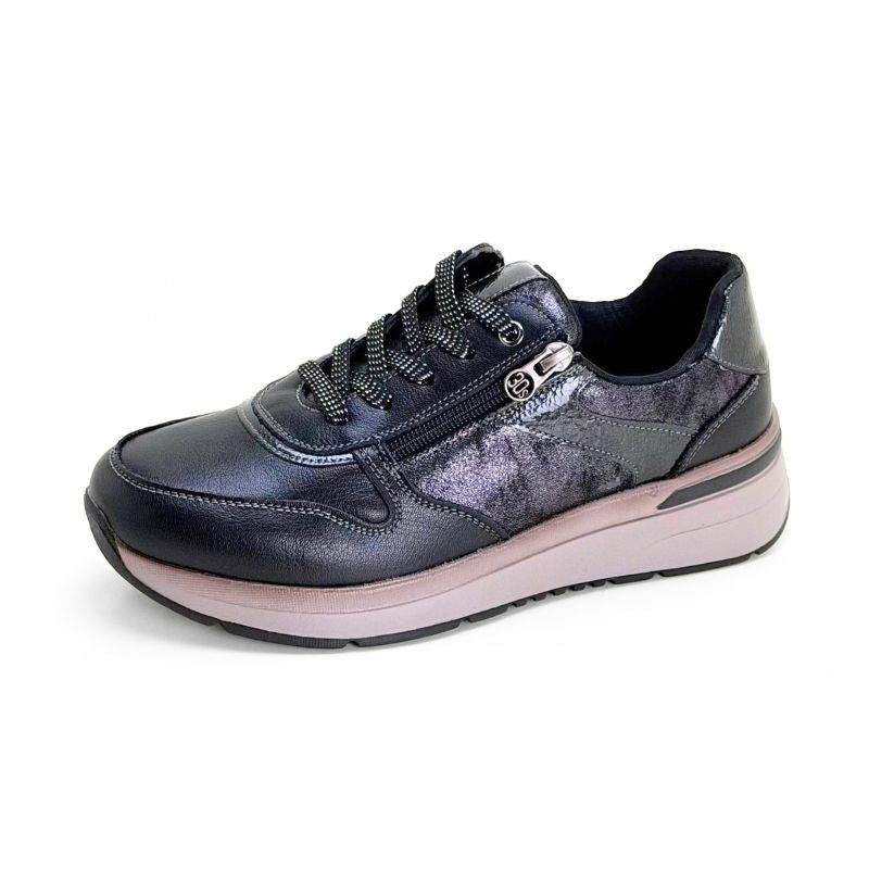 Deportivo Treintas L4664 combinado negro con cremallera lateral
