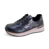 Deportivo Treintas L4664 combinado negro con cremallera lateral
