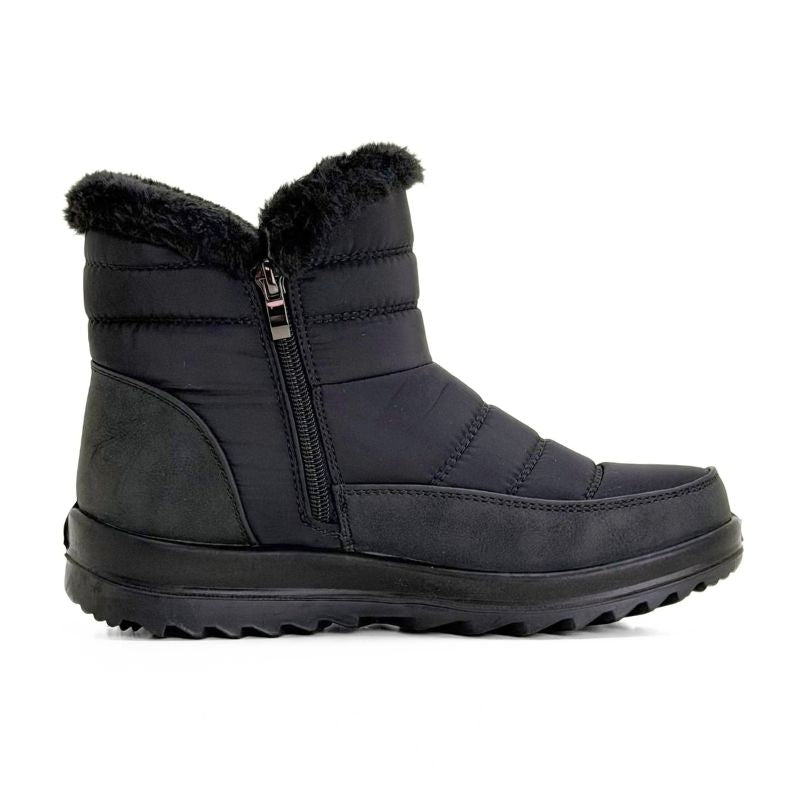Botín acolchado Treintas L4672 negro con cremallera