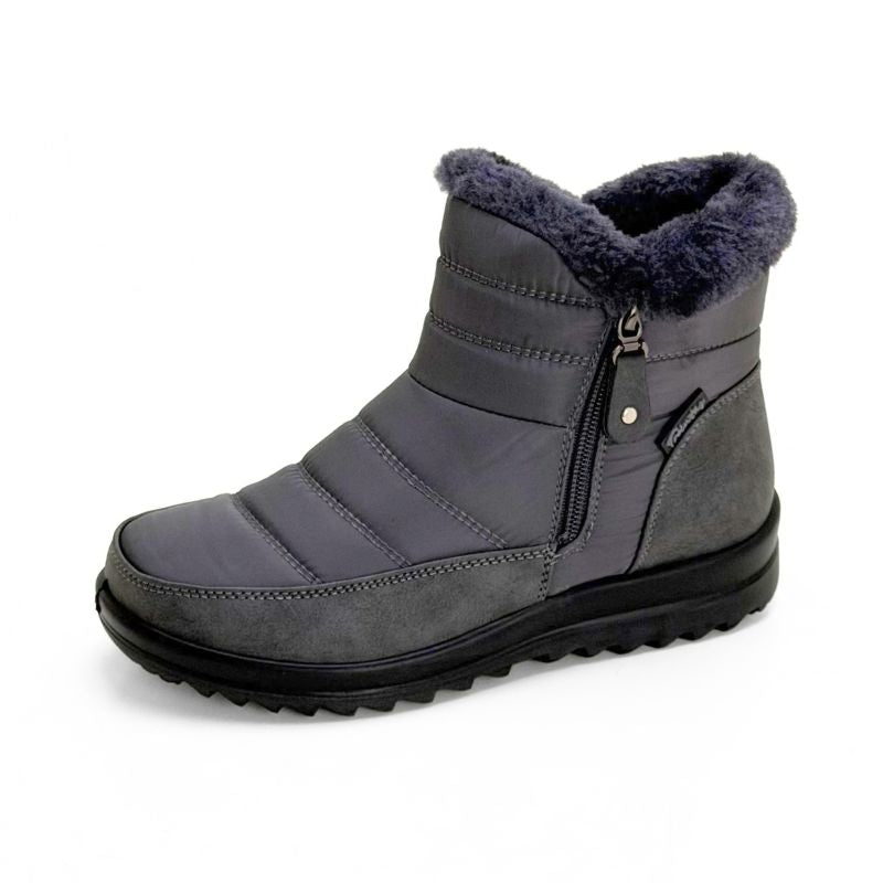 Botín acolchado Treintas L4672 gris con cremallera lateral