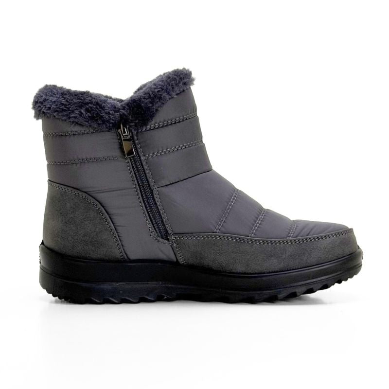 Botín acolchado Treintas L4672 gris con cremallera lateral