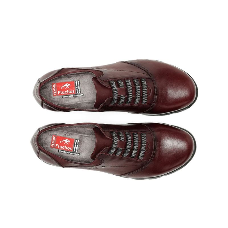Fluchos Susan F0354 Zapato elásticos burdeos mujer