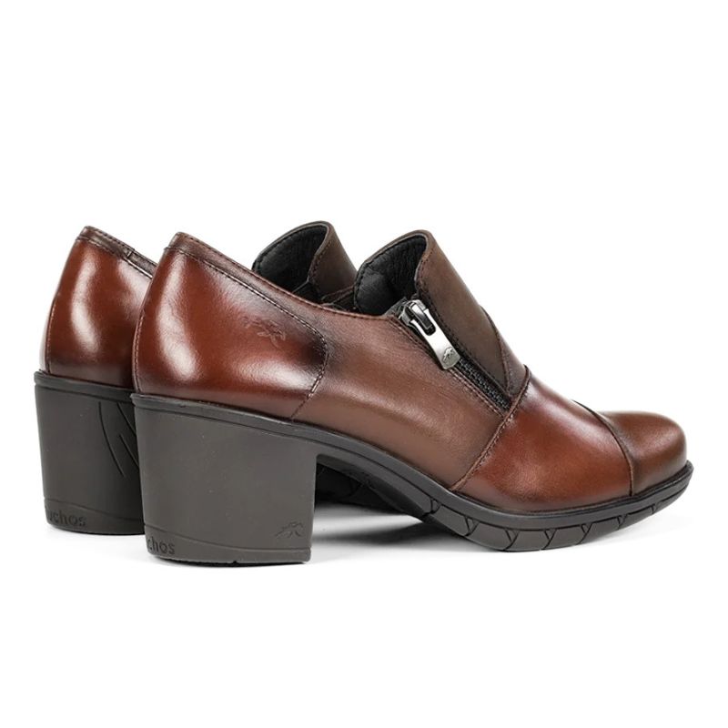 Fluchos Nydia F1802 Zapato piel tacón marrón mujer