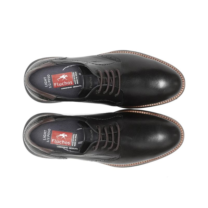 Fluchos William F1351 Zapato piel negro hombre