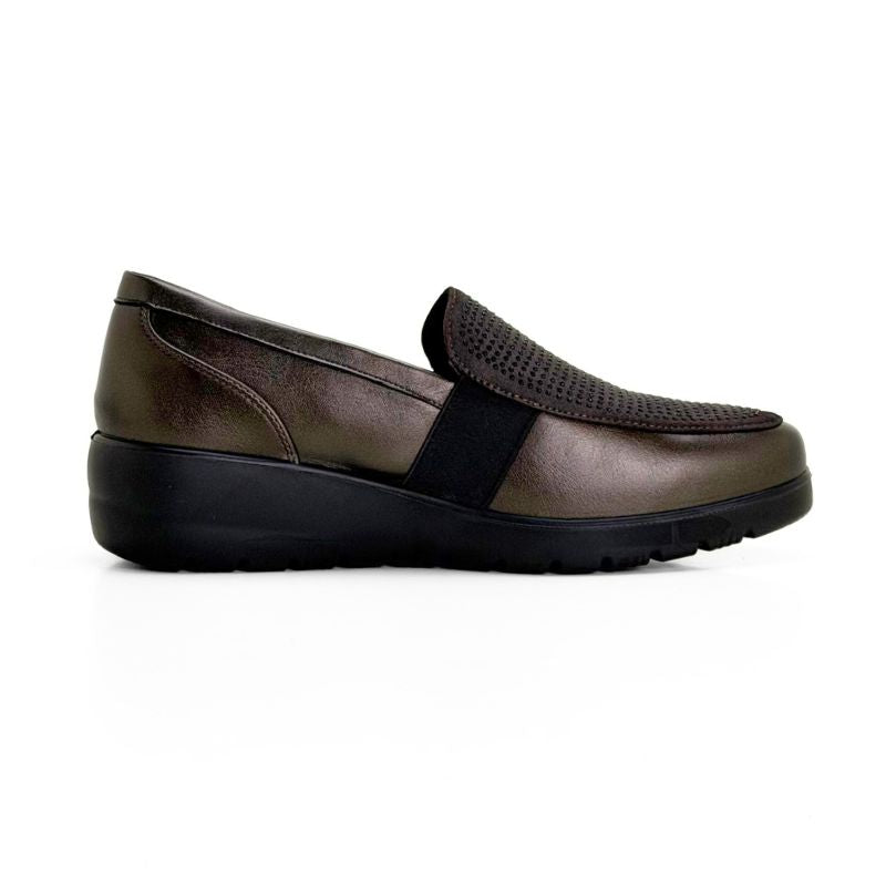 Doctor Cutillas 45410 Mocasín cuña media musgo mujer