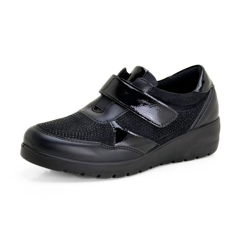 Doctor Cutillas 45418 Zapato velcro piedras negro mujer