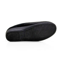 Zapatilla Doctor Cutillas 755 negra con cuña baja y velcro