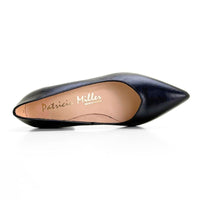 Zapato de salón Patricia Miller 5136 de piel negro con tacón ancho