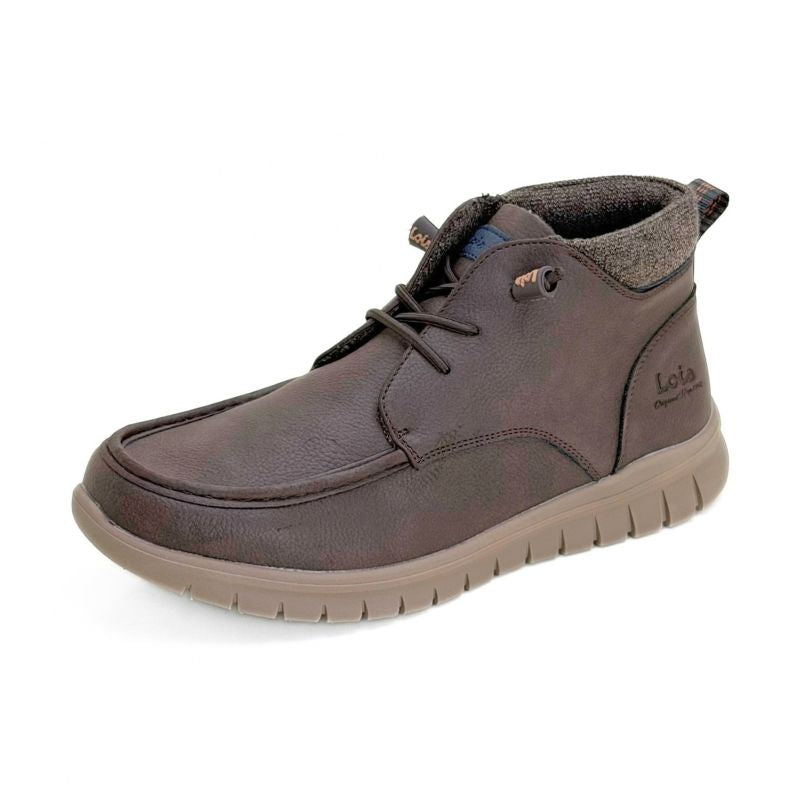 Botín casual Lois 64563 marrón con cordones