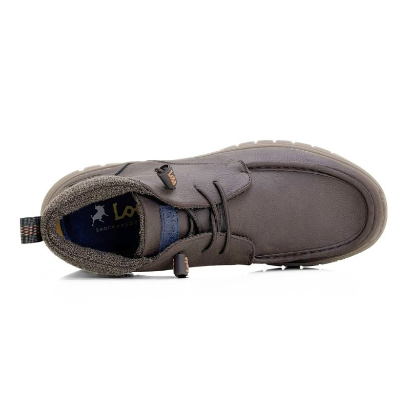 Botín casual Lois 64563 marrón con cordones