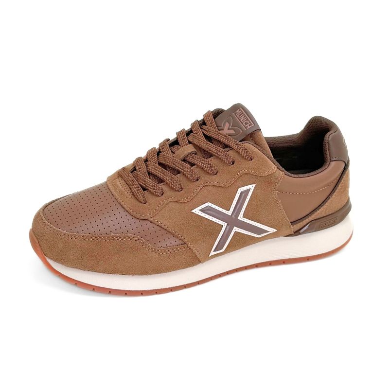 Zapatilla Munich Dash Premium 298 marrón y blanco