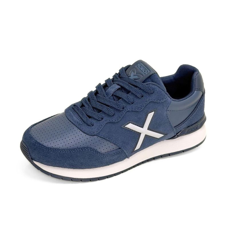 Zapatilla Munich Dash Premium 301 azul marino y blanco