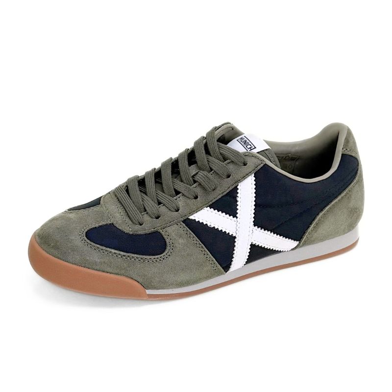 Zapatilla Munich Stereo 07 verde kaki, negro y blanco