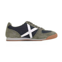 Zapatilla Munich Stereo 07 verde kaki, negro y blanco
