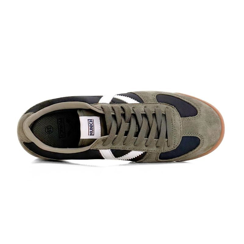 Zapatilla Munich Stereo 07 verde kaki, negro y blanco
