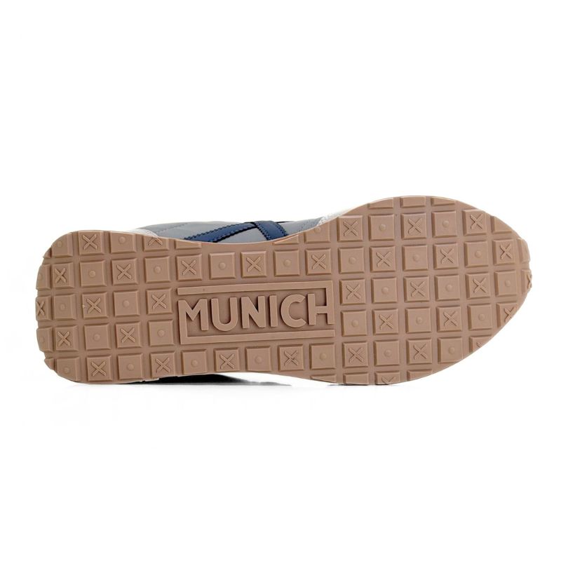 Zapatilla Munich Rush 12 gris y azul marino