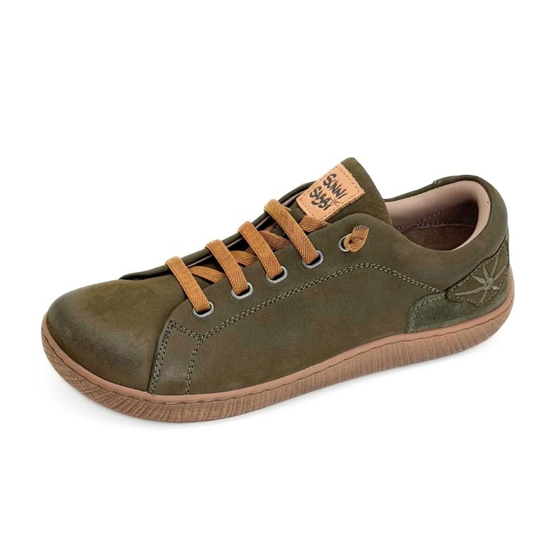 Zapatilla Sunni Sabbi Oki 14 kaki con cordones elásticos