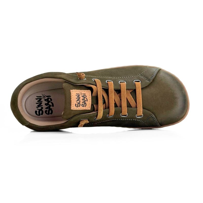 Zapatilla Sunni Sabbi Oki 14 kaki con cordones elásticos