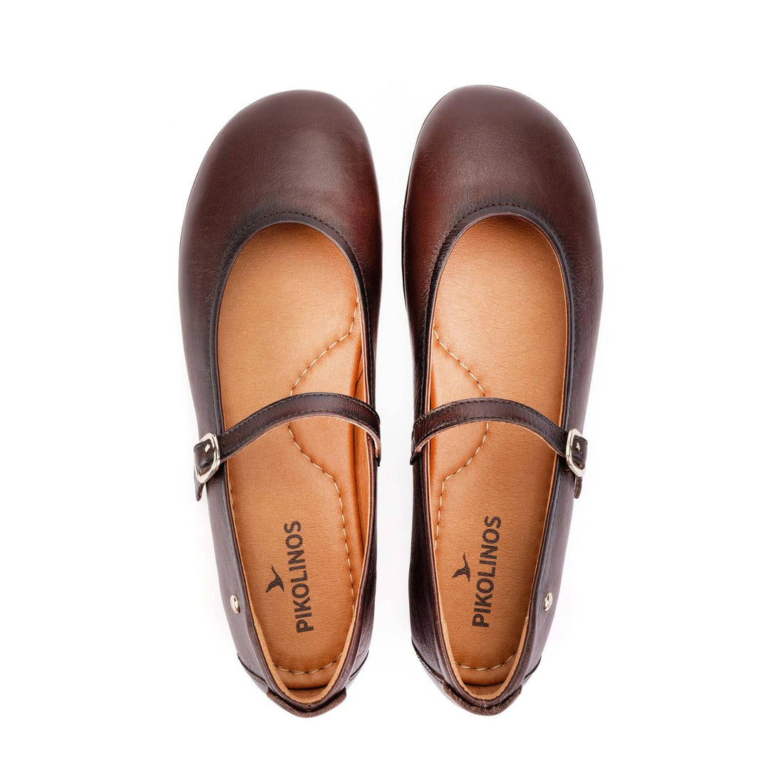 Pikolinos Carmona W2S-2631CO Merceditas mujer plana color caoba