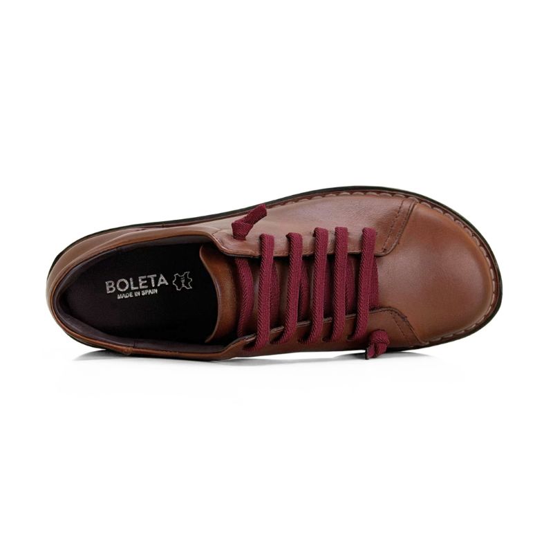 Zapato casual Boleta mujer cuero con cordones elásticos