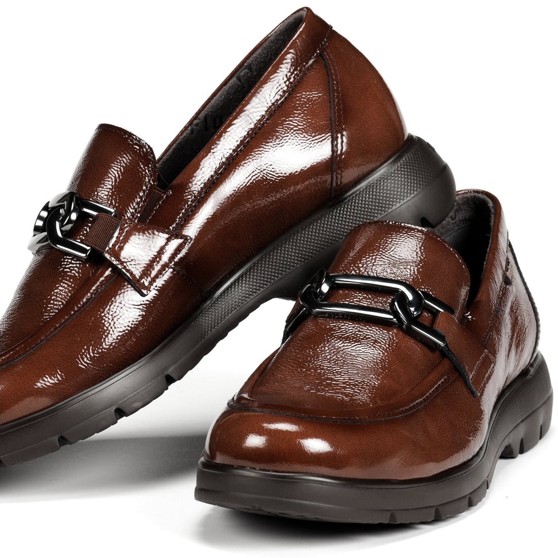 Fluchos Gladis F1794 Mocasín charol cuero mujer