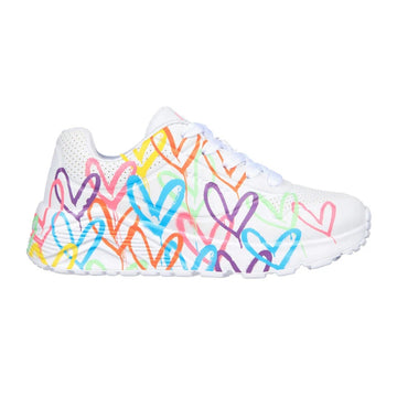 Skechers 314064L Deportiva corazones blanco