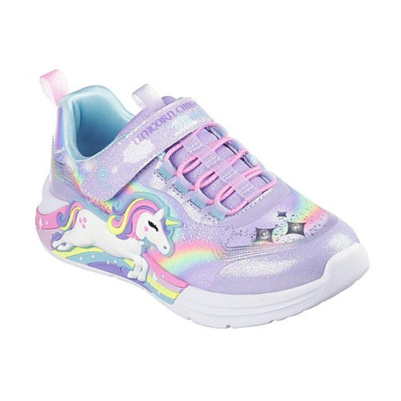 Skechers 302298L-N Zapatilla con luces unicornio lavanda