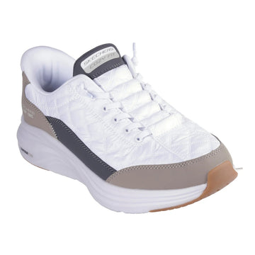 SKECHERS 232619 Deportiva casual acolchada Slip-Ins blanco taupe.